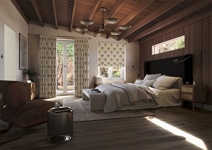 William Morris At Home Lily Flower Embroidery, Madder - Made to Measure Curtains - Image 7